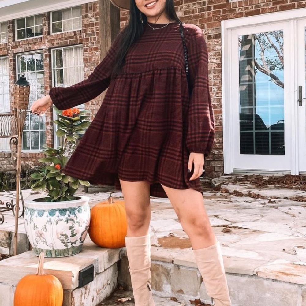 Wild Fable - Plaid Cotton Mini Dress